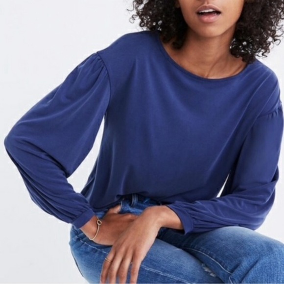 Madewell Tops - Madewell Silk Balloon Sleeve Blouse Size